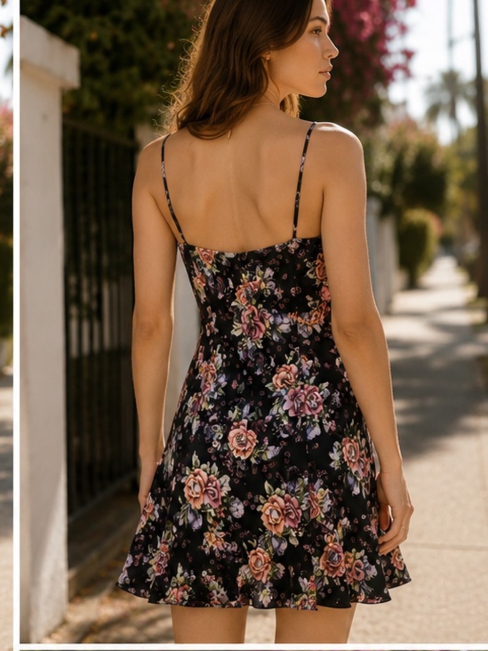 Vintage whimsigoth Victorias Secret satin floral slip dress Gold Label Medium - Picture 3 of 16